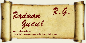 Radman Gucul vizit kartica